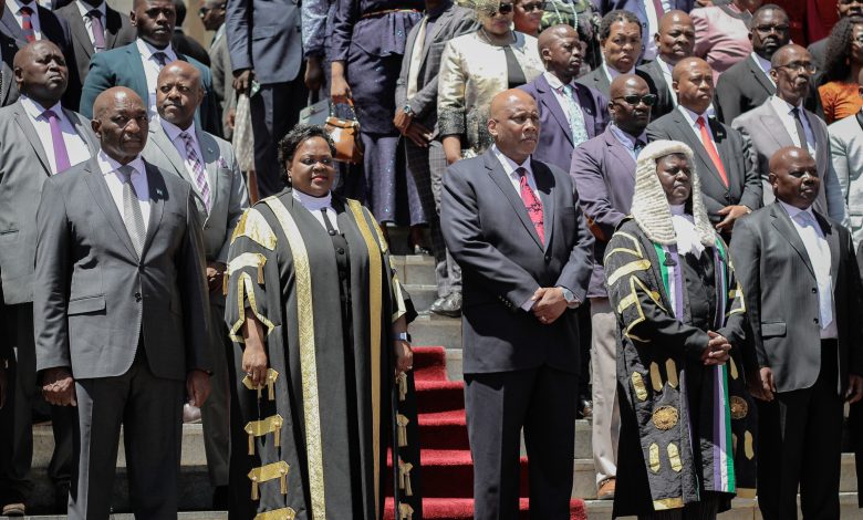 King Letsie III during the opening of the parliament